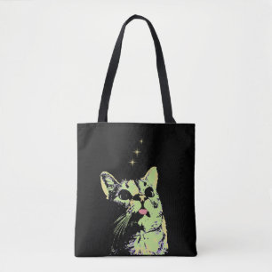 Blep Mode Kattunge tittar på stjärnorna Tygkasse