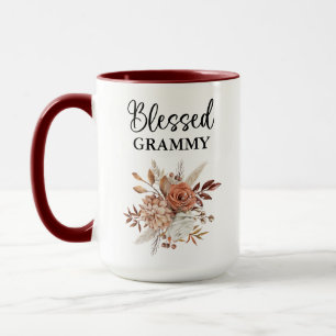 Blerad Grammy Psalm 127:3 Fall Blommigt Mugg