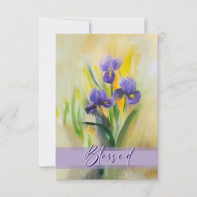 Blerad Iris notecard Inbjudningar (Framsida)