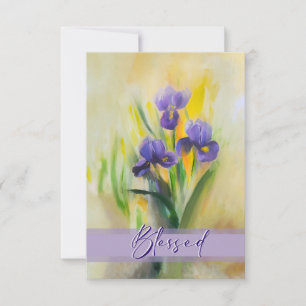 Blerad Iris notecard Inbjudningar