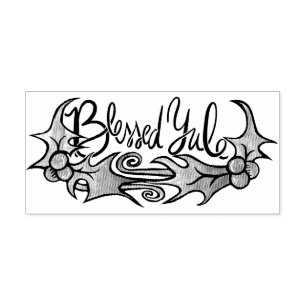 Blerad Yule Självfärgande Stämpel