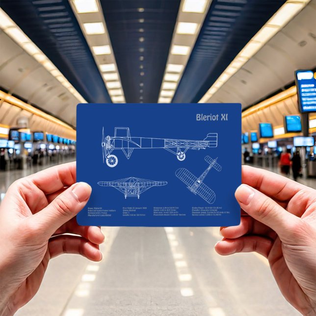 Bleriot XI - Flygplan - plan för blå Teckning-plan Vykort (Skapare uppladdad)