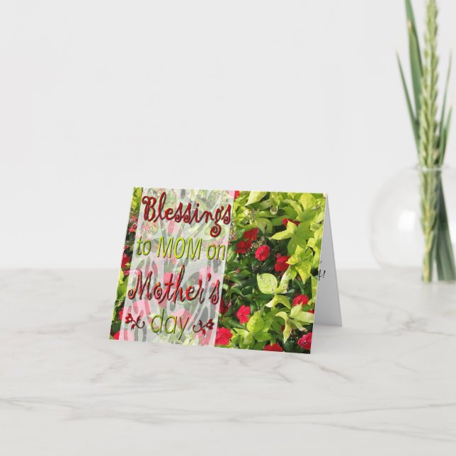 Blesor till Mamma vid Mors dag Kort (Framsida)