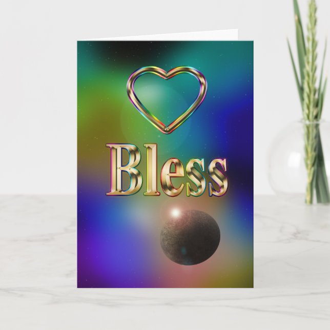 Bless Blue cosmos regnbågskonstellation planet Kort (Framsida)