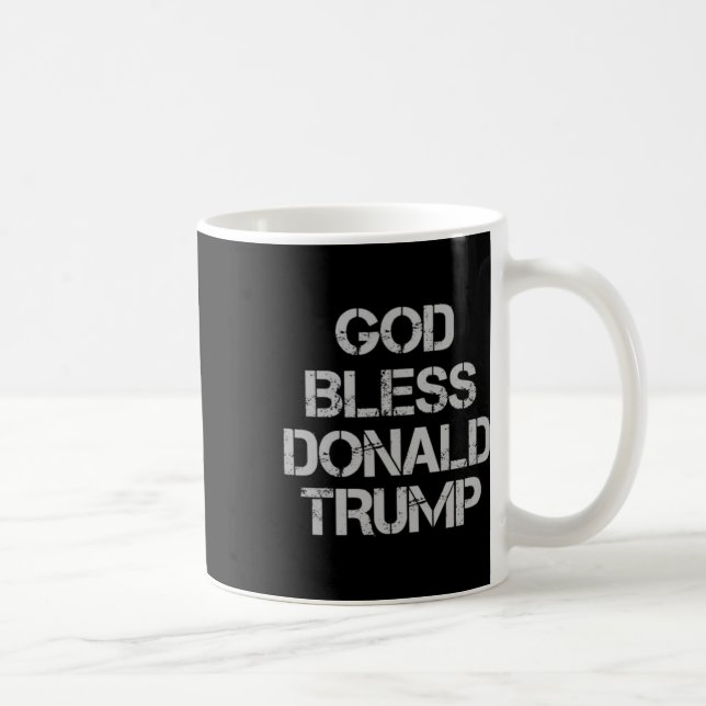 Bless Donald Trump T Shirt Kaffemugg (Höger)