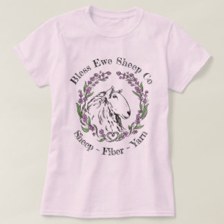 Bless Ewe Sheep Co - Lavender Sheep Logotyp T-Shir T Shirt
