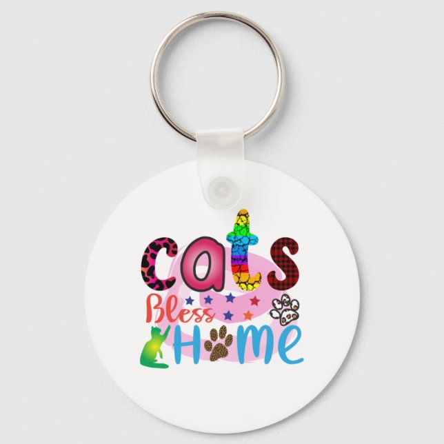 Bless Home_2 för kassettartiklar Nyckelring (Framsida)