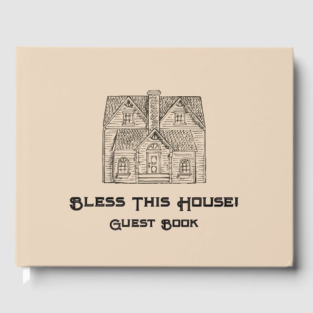 Bless House med text- och bildmallar Gästböcker (Framsida)