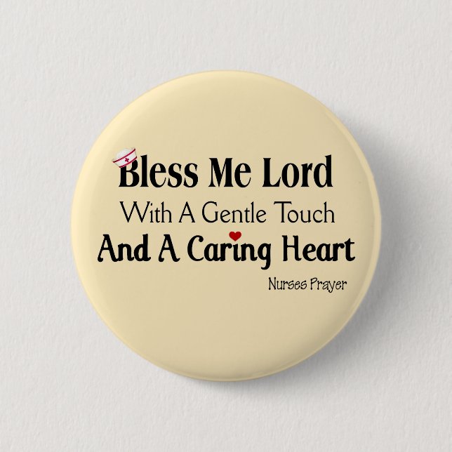Bless Me Lord Nurses Prayer Knapp (Framsida)