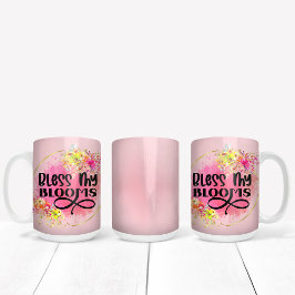 Bless My Blooms Rosa Vår blommor Kaffemugg