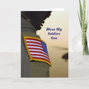 Bless My Soldier Son Prayer Card Tack Kort