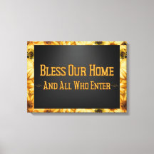 Bless our Home Blommigt Wall Art