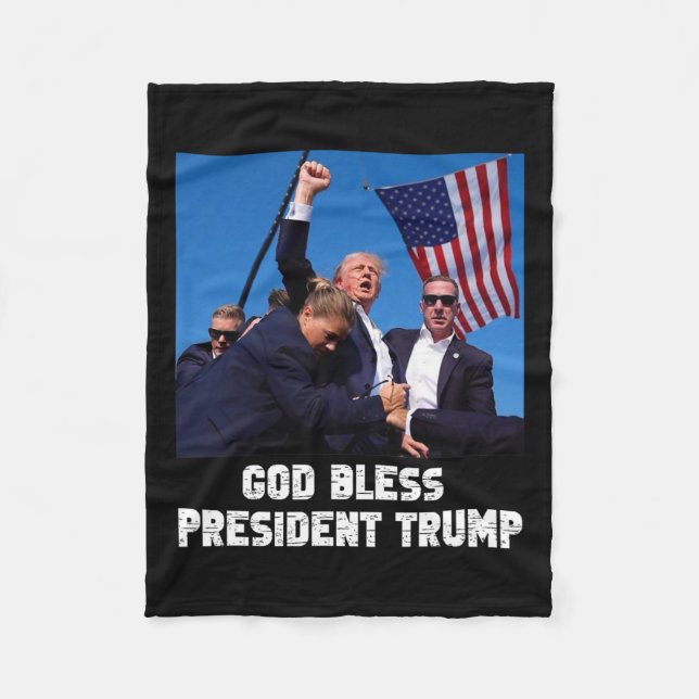 Bless President Trump1 Fleecefilt (Framsidan)