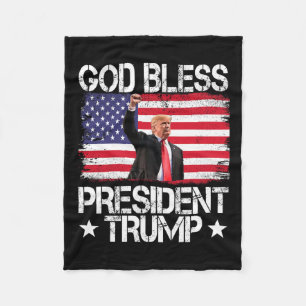 Bless President Trump 2024 Support Trump Val Fleecefilt