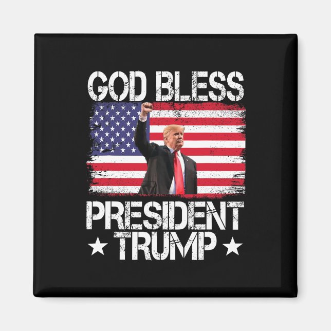 Bless President Trump 2024 Support Trump Val Magnet (Framsidan)