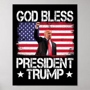 Bless President Trump 2024 Support Trump Val Poster
