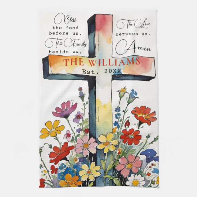 Bless The Food Before Us Prayer Kökshandduk (Vertikal)