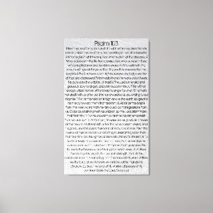 Bless the Lord O my medes bible VERS 103 Canvastryck