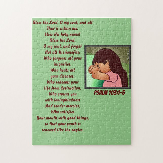 Bless the Lord, O my själ Children's Pussel (Vertikal)