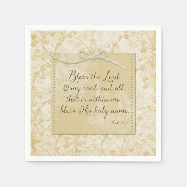 Bless the Lord O My Soul Pappersservett (Framsidan)