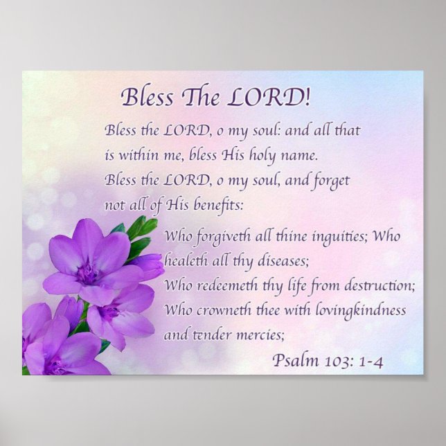 Bless the Lord O My Soul! Poster (Framsidan)