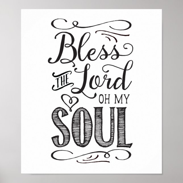 Bless the Lord Oh My Soul Art Poster (Framsidan)