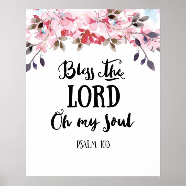 Bless the Lord Oh My Soul Art Poster (Framsidan)