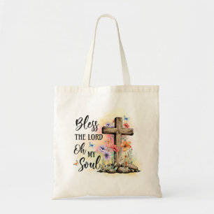 Bless the Lord Oh My Soul Heliga Kor och Blommigt Tygkasse