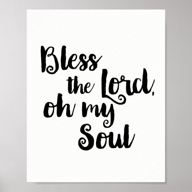 Bless the Lord, Oh My Soul Poster (Framsidan)