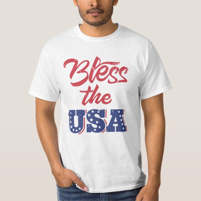 Bless the USA Shirt, Sweatshirt, Hoodie T Shirt (Framsida)