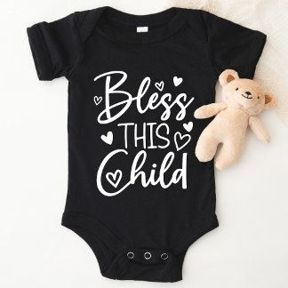 Bless this Child Baptism Religiösa Baby Kid Shirt T