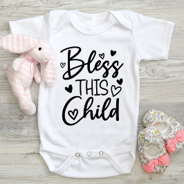 Bless this Child Christian Baby Bodydräkt Kid Shir T Shirt