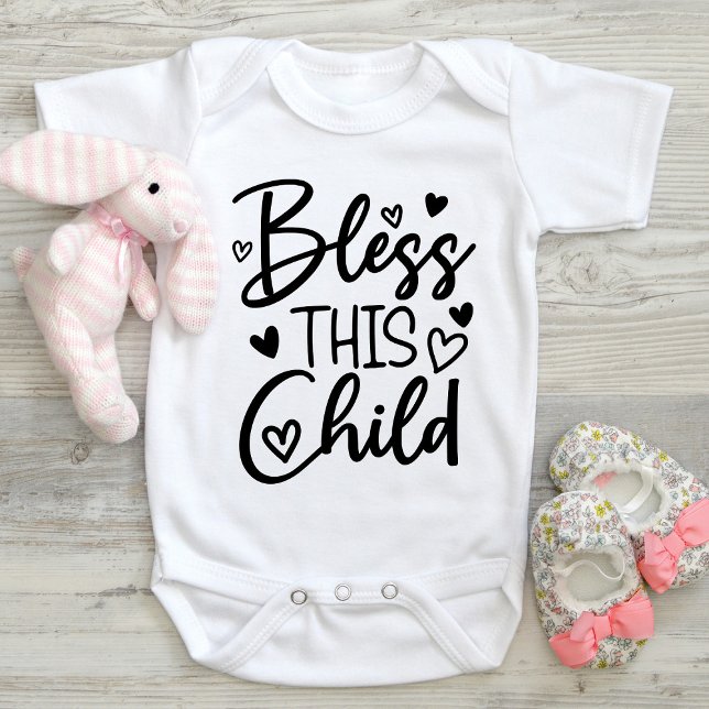 Bless this Child Christian Baby Bodydräkt Kid Shir T Shirt (Skapare uppladdad)