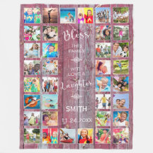 Bless this Family with kärlek 32 Photo Collage