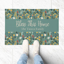 "Bless this Home"-Blommigten Anpassningsbar dörrma