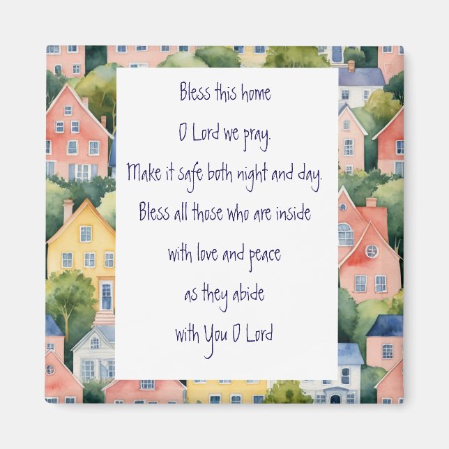 Bless this Home Grattiss on New Home Home Magnet (Framsidan)