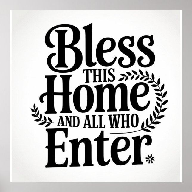 Bless this home och alla som kommer in poster (Framsidan)