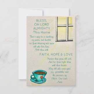 Bless This Home – Prayer Card - Note Card Inbjudningar