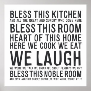 Bless this Kitchen MORSA012 Poster