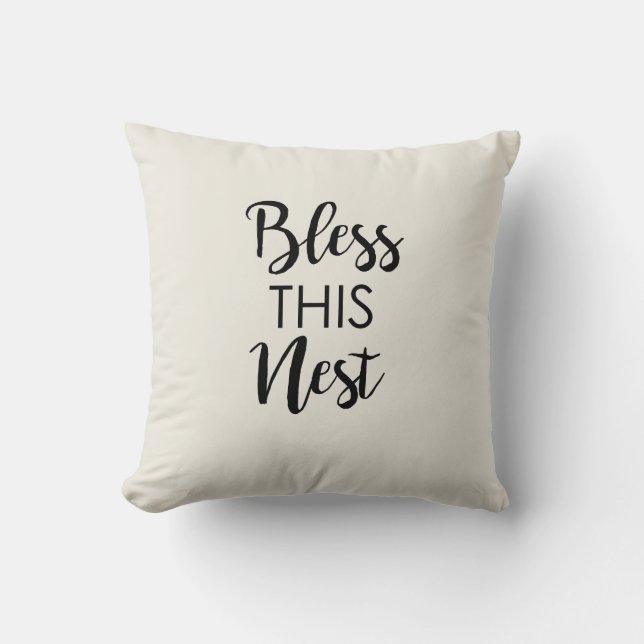 Bless this Nest Pillow Kudde (Framsida)
