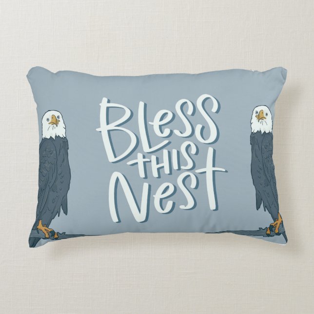 Bless this Nest SWFL Eagle Cam Accelerow Pillow Prydnadskudde (Framsidan)