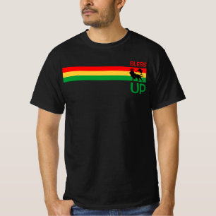 Bless Up Allt Irie Rasta Reggae Jamaica T Shirt