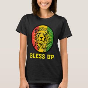 Bless Up Reggae Lejon Reggae Music Jah Kärlek Rast T Shirt