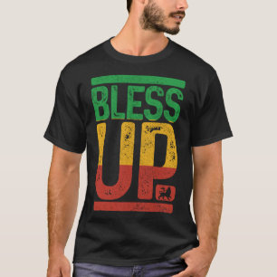 Bless up Reggae Music Rastafari Lejon of Judah Ras T Shirt