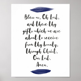Bless us, Herre, Grace before Måltider Wall Art Poster