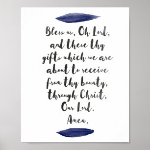 Bless us, Herre, Grace before Måltider Wall Art Poster