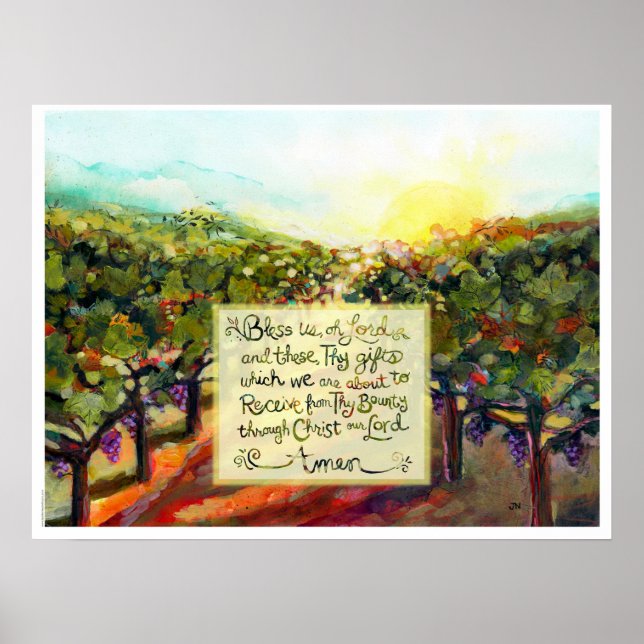 Bless Us Oh Lord Prayer Poster (Framsidan)