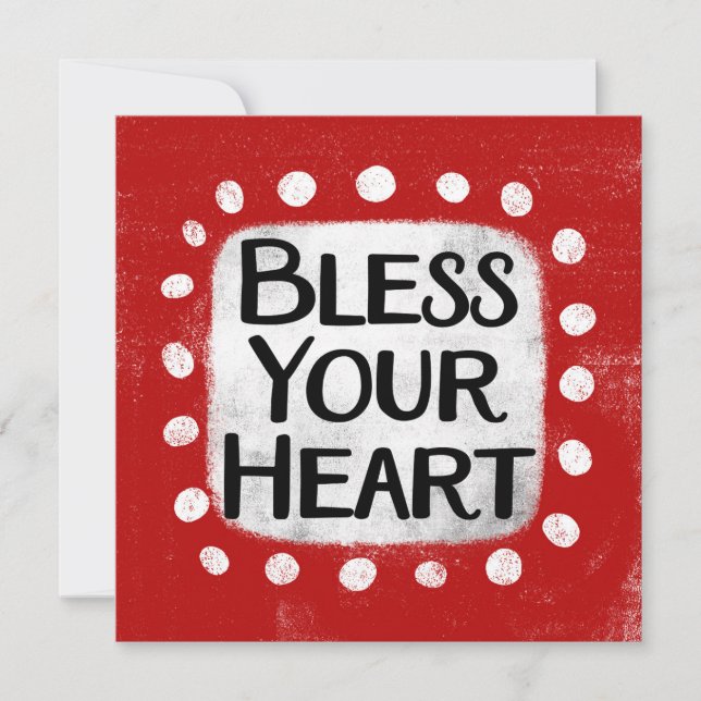 Bless your Heart-hälsningskort Kort (Framsida)