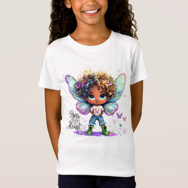 Bless Your Heart Lil Fairy Kids T-Shirt (Framsida)