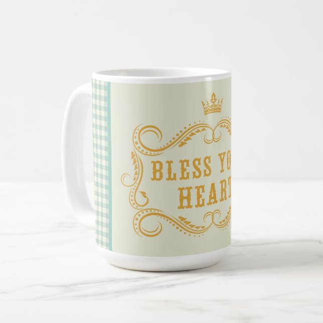 Bless Your Heart Southern Quote Kaffemugg (Framsida vänster)